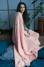 Peach Throw Blanket, Carmel