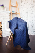 Dark Blue Throw Blanket, Doros