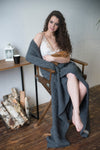 Grey Throw Blanket, Doros