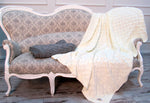 Milk White Blanket Throw, Varanaci