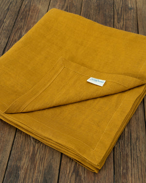 Linen Tablecloth, Mustard