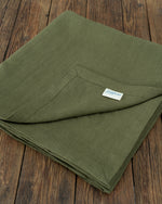 Linen Tablecloth, Olive Green